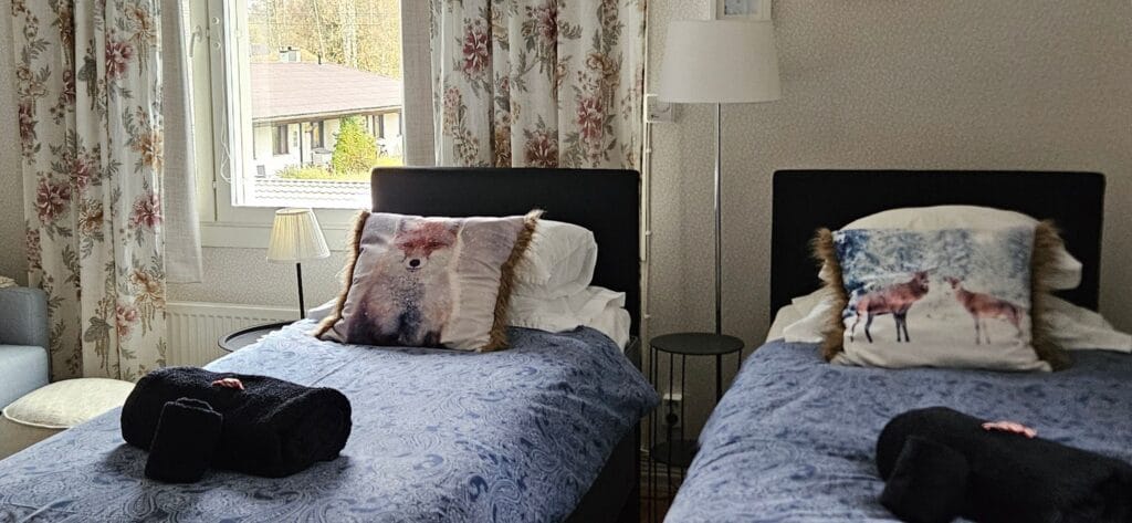 Huoneistomajoitus Unelma Mäntyharju - sinisen huoneen teemana luonto